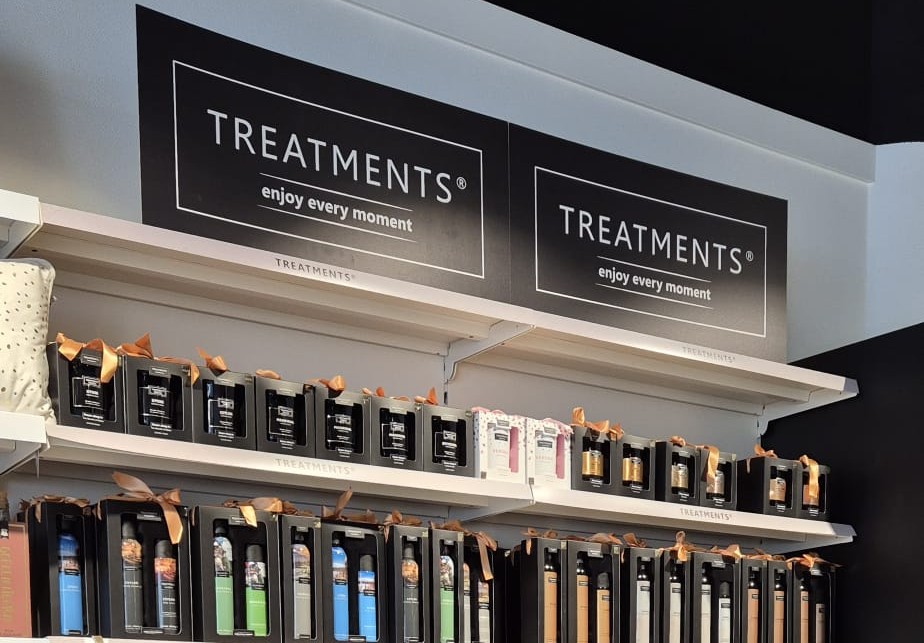 Diplay of Treatments sauna products